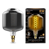 Лампа светодиодная филаментная Gauss E27 8W 2400K серая 164802008 - купить онлайн в интернет-магазине Люстра-Тут (Санкт-Петербург) недорого