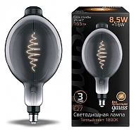 Лампа светодиодная филаментная Gauss E27 8,5W 1800K серая 152802005 - купить онлайн в интернет-магазине Люстра-Тут (Санкт-Петербург) недорого