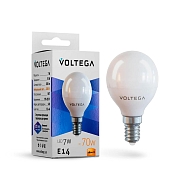 Лампа светодиодная Voltega E14 7W 2800К матовая VG2-G45E14warm7W 7054 - купить онлайн в интернет-магазине Люстра-Тут (Санкт-Петербург) недорого