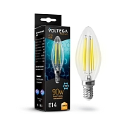 Лампа светодиодная Voltega E14 6,5W 2800K прозрачная VG10-C35E14warm9W-F 7134 - купить онлайн в интернет-магазине Люстра-Тут (Санкт-Петербург) недорого