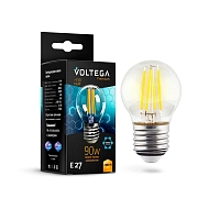 Лампа светодиодная Voltega E27 6,5W 2800K прозрачная VG10-G45E27warm9W-F 7138 - купить онлайн в интернет-магазине Люстра-Тут (Санкт-Петербург) недорого