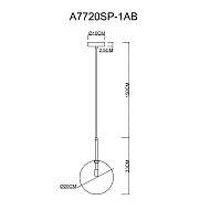 Подвесной светильник Arte Lamp Cameron A7720SP-1AB Image 3