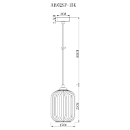 Подвесной светильник Arte Lamp Arwen A1902SP-1BK Image 2