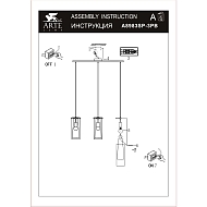 Подвесной светильник Arte Lamp Aries A8983SP-3PB Image 1