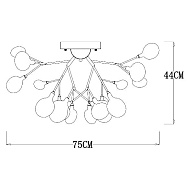 Потолочная люстра Arte Lamp Candy A7274PL-27WH Image 2