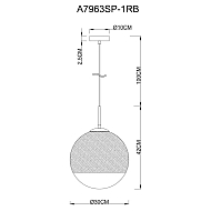 Подвесной светильник Arte Lamp Jupiter Copper A7963SP-1RB Image 2