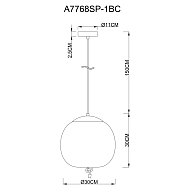 Подвесной светодиодный светильник Arte Lamp Cody A7768SP-1BC Image 2