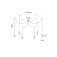 Подвесная люстра Arte Lamp Bender A4321SP-6GY Image 2