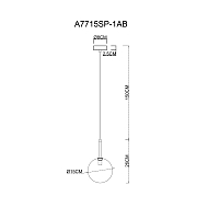 Подвесной светильник Arte Lamp Cameron A7715SP-1AB Image 1