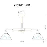 Потолочная люстра Arte Lamp Matthew A5032PL-5BR Image 1