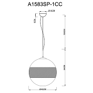 Подвесной светильник Arte Lamp Galactica A1583SP-1CC Image 2