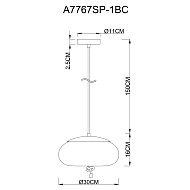 Подвесной светодиодный светильник Arte Lamp Cody A7767SP-1BC Image 3