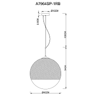 Подвесной светильник Arte Lamp Jupiter Copper A7964SP-1RB Image 1