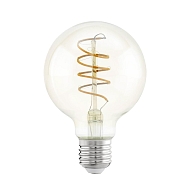 Лампа светодиодная филаментная Eglo E27 4W 2200К янтарь 11722 - купить онлайн в интернет-магазине Люстра-Тут (Санкт-Петербург) недорого