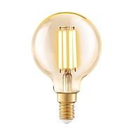 Лампа светодиодная филаментная Eglo E14 4W 2200K янтарная 11782 - купить онлайн в интернет-магазине Люстра-Тут (Санкт-Петербург) недорого