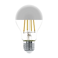 Лампа светодиодная филаментная Eglo E27 7W 2700K хром 11834 - купить онлайн в интернет-магазине Люстра-Тут (Санкт-Петербург) недорого