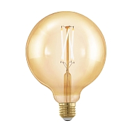 Лампа светодиодная филаментная диммируемая Eglo E27 4W 1700К золотая 11694 - купить онлайн в интернет-магазине Люстра-Тут (Санкт-Петербург) недорого
