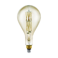 Лампа светодиодная диммируемая филаментная Eglo E27 8W 3000K дымчатая 11844 Image 0