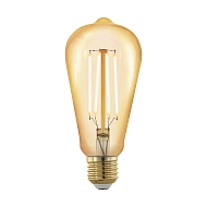 Лампа светодиодная филаментная диммируемая Eglo E27 4W 1700К золотая 11696 - купить онлайн в интернет-магазине Люстра-Тут (Санкт-Петербург) недорого
