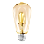 Лампа светодиодная филаментная Eglo E27 4W 2200К янтарь 11521 - купить онлайн в интернет-магазине Люстра-Тут (Санкт-Петербург) недорого