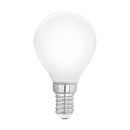 Лампа светодиодная филаментная Eglo E14 4W 2700K матовая 11604 - купить онлайн в интернет-магазине Люстра-Тут (Санкт-Петербург) недорого