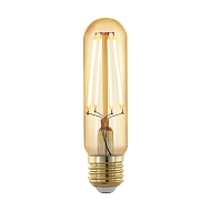 Лампа светодиодная филаментная диммируемая Eglo E27 4W 1700К золотая 11697 - купить онлайн в интернет-магазине Люстра-Тут (Санкт-Петербург) недорого