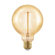 Лампа светодиодная филаментная диммируемая Eglo E27 4W 1700К золотая 11693 - купить онлайн в интернет-магазине Люстра-Тут (Санкт-Петербург) недорого