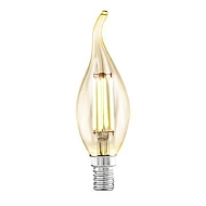 Лампа светодиодная филаментная Eglo E14 4W 2200К янтарь 11559 - купить онлайн в интернет-магазине Люстра-Тут (Санкт-Петербург) недорого