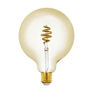Лампа светодиодная филаментная диммируемая Eglo E27 5,5W 2200-6500K золотистая 12582 - купить онлайн в интернет-магазине Люстра-Тут (Санкт-Петербург) недорого