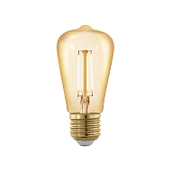 Лампа светодиодная филаментная диммируемая Eglo E27 4W 1700К золотая 11695 - купить онлайн в интернет-магазине Люстра-Тут (Санкт-Петербург) недорого
