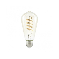 Лампа светодиодная филаментная Eglo E27 4W 2200К янтарь 11681 - купить онлайн в интернет-магазине Люстра-Тут (Санкт-Петербург) недорого