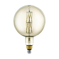 Лампа светодиодная диммируемая филаментная Eglo E27 8W 3000K дымчатая 11845 Image 0