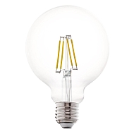Лампа светодиодная филаментная Eglo E27 4W 2700К прозрачная 11502 - купить онлайн в интернет-магазине Люстра-Тут (Санкт-Петербург) недорого