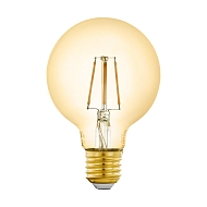 Лампа светодиодная филаментная диммируемая Eglo E27 5,5W 2200K золотистая 12572 - купить онлайн в интернет-магазине Люстра-Тут (Санкт-Петербург) недорого