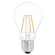 Лампа светодиодная филаментная Eglo E27 4W 2700К прозрачная 11491 - купить онлайн в интернет-магазине Люстра-Тут (Санкт-Петербург) недорого