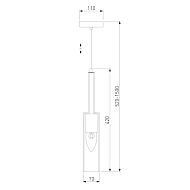 Подвесной светильник Eurosvet Graf 50226/1 янтарный Image 1