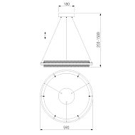 Подвесной светодиодный светильник Eurosvet Imperio 90241/1 белый/ серебро Smart Image 1