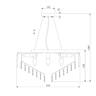 Подвесная люстра Eurosvet Torreta 10121/9 хром/прозрачный хрусталь Strotskis Smart Image 1