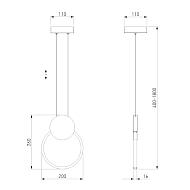 Подвесной светодиодный светильник Eurosvet Style 50217/1 LED бронза Image 1