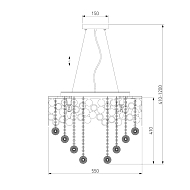 Подвесная люстра Eurosvet Lianna 10123/8 хром/прозрачный хрусталь Strotskis Smart Image 1
