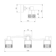 Спот Eurosvet Silvia 20025/3 белый с золотом/ хром Image 1