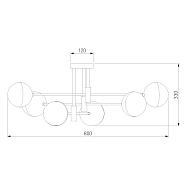 Потолочная люстра Eurosvet Nuvola 70129/6 хром Image 1