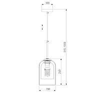 Подвесной светильник Eurosvet Ennio 50228/1 янтарный Image 1