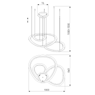 Подвесной светодиодный светильник Eurosvet Leggero 90230/3 серебро Image 1