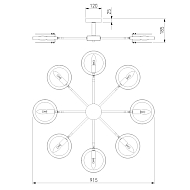 Потолочная люстра Eurosvet Gallo 70121/8 черный Image 1