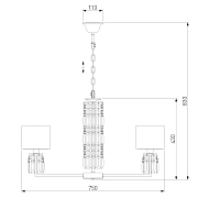 Подвесная люстра Eurosvet Zaffiro 10129/8 золото/прозрачный хрусталь Strotskis Smart Image 1