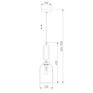 Подвесной светильник Eurosvet Flou 50229/1 янтарный Image 1