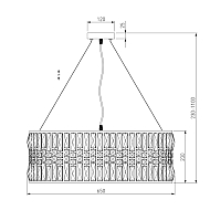 Подвесная люстра Eurosvet Lory 10125/8 золото/прозрачный хрусталь Strotskis Smart Image 1