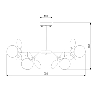 Потолочная люстра Eurosvet Matisse 70134/10 перламутровое золото Smart Image 1