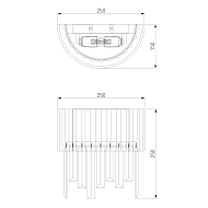 Настенный светильник Eurosvet Amantea 10122/2 хром/прозрачный хрусталь Strotskis Image 1